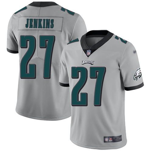 Men Philadelphia Eagles #27 Malcolm Jenkins Limited Silver Inverted Legend NFL Jersey Football->nfl t-shirts->Sports Accessory